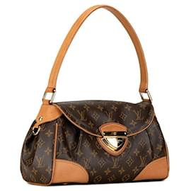 Louis Vuitton-Sac à épaule Louis Vuitton Beverly MM en toile M40121 en bon état-Marron