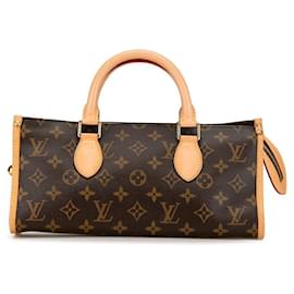 Louis Vuitton-Sac à main Louis Vuitton Monogram Popincourt M40009 en PVC marron en très bon état-Marron