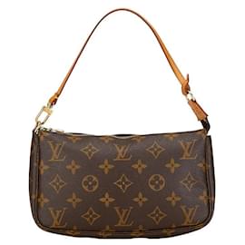 Louis Vuitton-Sac à bandoulière Pochette Accessoires en toile M51980 de Louis Vuitton en bon état-Marron