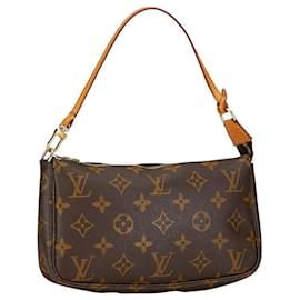 Louis Vuitton-Louis Vuitton Pochette Accessoires Canvas Shoulder Bag M51980 in Good condition-Brown