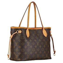 Louis Vuitton-Louis Vuitton Neverfull PM Canvas Tote Bag M40155 in Good condition-Brown