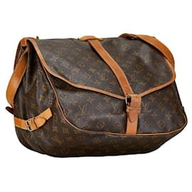 Louis Vuitton-Louis Vuitton Saumur 35 Canvas Crossbody Bag M42254 in Good condition-Brown