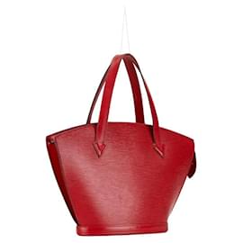 Louis Vuitton-Louis Vuitton Saint Jacques Shopping Leather Shoulder Bag M52267 in Good condition-Red