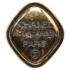 Chanel-Chanel Diamond Frame 31 Rue Cambon Brooch Metal Brooch in Excellent condition-Golden