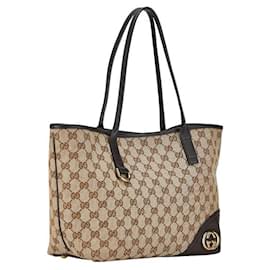 Gucci-Gucci GG Canvas Tote Bag Canvas Tote Bag 169946 in Good condition-Brown