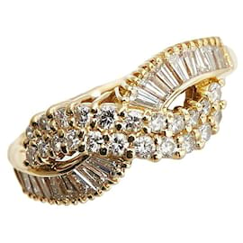 & Other Stories-LuxUness 18K Diamond Eternity Ring  Metal Ring in Excellent condition-Golden