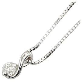 & Other Stories-LuxUness 18K Diamond Necklace  Metal Necklace in Excellent condition-Silvery