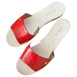 Chanel-Sandals-Red
