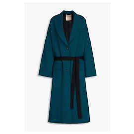 Roksanda Rixo Woll-Crepe Mantel Grün XL Grün