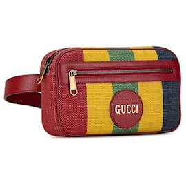 Gucci-Gucci Canvas Baiadera Belt Bag Canvas Belt Bag 625895 in Good condition-Red
