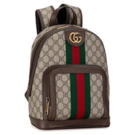 Gucci-Gucci GG Supreme Ophidia Backpack Canvas Backpack 547965 in Excellent condition-Brown