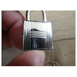 Hermès-Hermès silver steel padlock NEW for Kelly, Birkin, box bag-Silver hardware