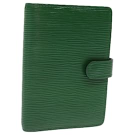 Louis Vuitton-LOUIS VUITTON Epi Agenda PM Day Planner Cover Green R20054 LV Auth 76255-Green