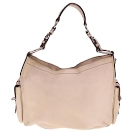 Prada-PRADA Shoulder Bag Leather Beige Auth am6349-Beige