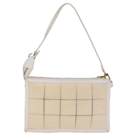 Louis Vuitton-LOUIS VUITTON Epi Stretch Delmonico Pouch Cream M54603 LV Auth 76271-Cream