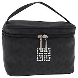 Givenchy-GIVENCHY Vanity Cosmetic Pouch Nylon Black Auth am6346-Black