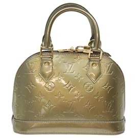 Louis Vuitton-LOUIS VUITTON Monogram Vernis Alma BB Hand Bag 2way Veil Olive M91584 Auth 76298-Other
