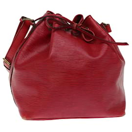 Louis Vuitton-LOUIS VUITTON Epi Petit Noe Shoulder Bag Red M44107 LV Auth 76344-Red