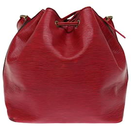 Louis Vuitton-LOUIS VUITTON Epi Petit Noe Shoulder Bag Red M44107 LV Auth 76344-Red