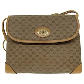 Gucci-GUCCI Micro GG Supreme Shoulder Bag PVC Leather Beige 007 49 5548 Auth th4994-Beige