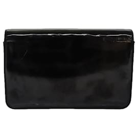 Chanel-CHANEL COCO Mark Chain Shoulder Bag Enamel Black CC Auth bs14985-Black
