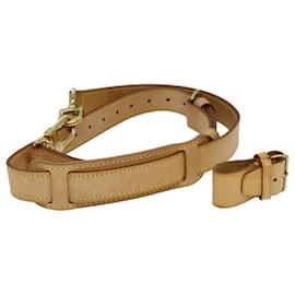 Louis Vuitton-LOUIS VUITTON Powanie Shoulder Strap Leather 2Set Beige LV Auth am6383-Beige