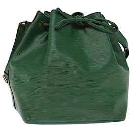 Louis Vuitton-LOUIS VUITTON Epi Petit Noe Shoulder Bag Green M44104 LV Auth 77414-Green