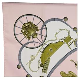 Hermès-HERMES Carre 90 Scarf ""SPRINGS"" Silk Pink Auth am6299-Pink