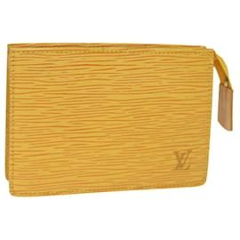 Louis Vuitton-LOUIS VUITTON Epi Poche Toilette 15 Pouch Yellow LV Auth 76881-Yellow