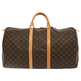 Louis Vuitton-LOUIS VUITTON Monogram Keepall 55 Sac de Boston M41424 LV Auth 74768-Monogramme