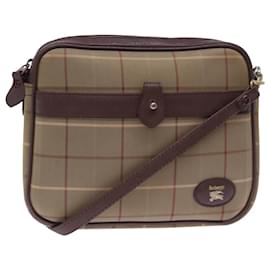 Autre Marque-Burberrys Nova Check Shoulder Bag Canvas Brown Auth ep4438-Brown