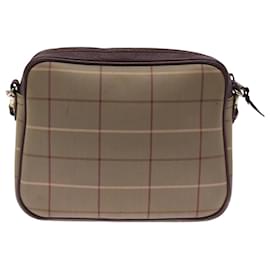 Autre Marque-Burberrys Nova Check Shoulder Bag Canvas Brown Auth ep4438-Brown