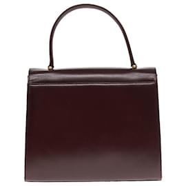 Givenchy-GIVENCHY Hand Bag Leather Wine Red Auth bs15231-Other