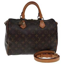 Louis Vuitton-LOUIS VUITTON Monogram Speedy Bandouliere 30 Handtasche M40391 LV Auth 77518-Monogramm