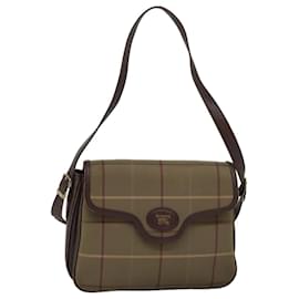 Autre Marque-Burberrys Nova Check Shoulder Bag Canvas Beige Brown Auth ep4359-Brown,Beige