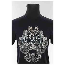 Versace-T-shirt en coton-Bleu