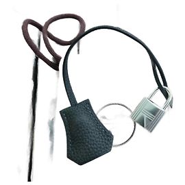campanella, cerniera e lucchetto hermès nuovo per borsa hermès dustbag Nero