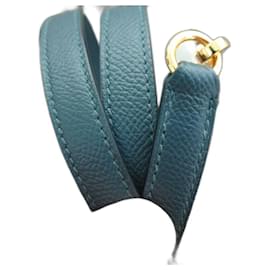 Hermès-Hermès shoulder strap for Hermès Kelly bag in green leather, brand new, never used.-Green