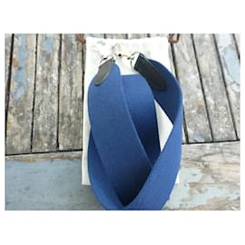 Hermès-Hermès shoulder strap for Hermès Kelly bag in blue canvas, brand new, never used.-Blue,Light blue