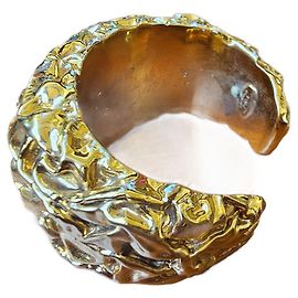 Chanel Georges Desrues Cuff Bracelet Gold Resin Golden