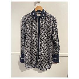 VICTORIA BECKHAM Top T.FR 36 Seta Blu