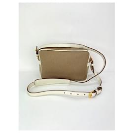 Prada-Prada Khaki Canvas Camera Crossbody Bag-Green,Khaki