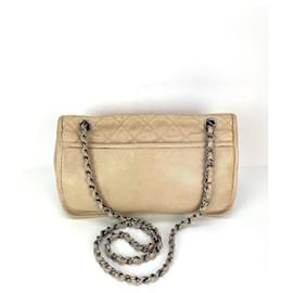 Chanel-Chanel Grained leather Medium Natural Beauty Beige Flap Bag-Brown