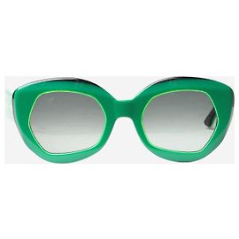 Marni Green thick-frame sunglasses Green