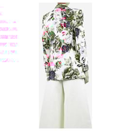 Dolce & Gabbana-Pink floral printed blazer - size UK 14-Pink