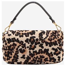 Fendi-Leopard print Mamma Baguette cowhide shoulder bag-Other