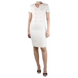 Chanel-Cream double-breasted midi dress - size UK 12-Cream