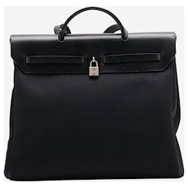 Hermès-Black 2001 Herbag MM Toile Officier bag-Black
