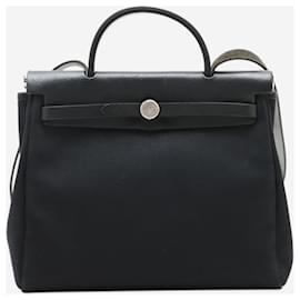 Hermès-Black 2000 Herbag PM Toile Officier bag-Black