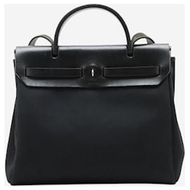 Hermès-Black 2000 Herbag PM Toile Officier bag-Black